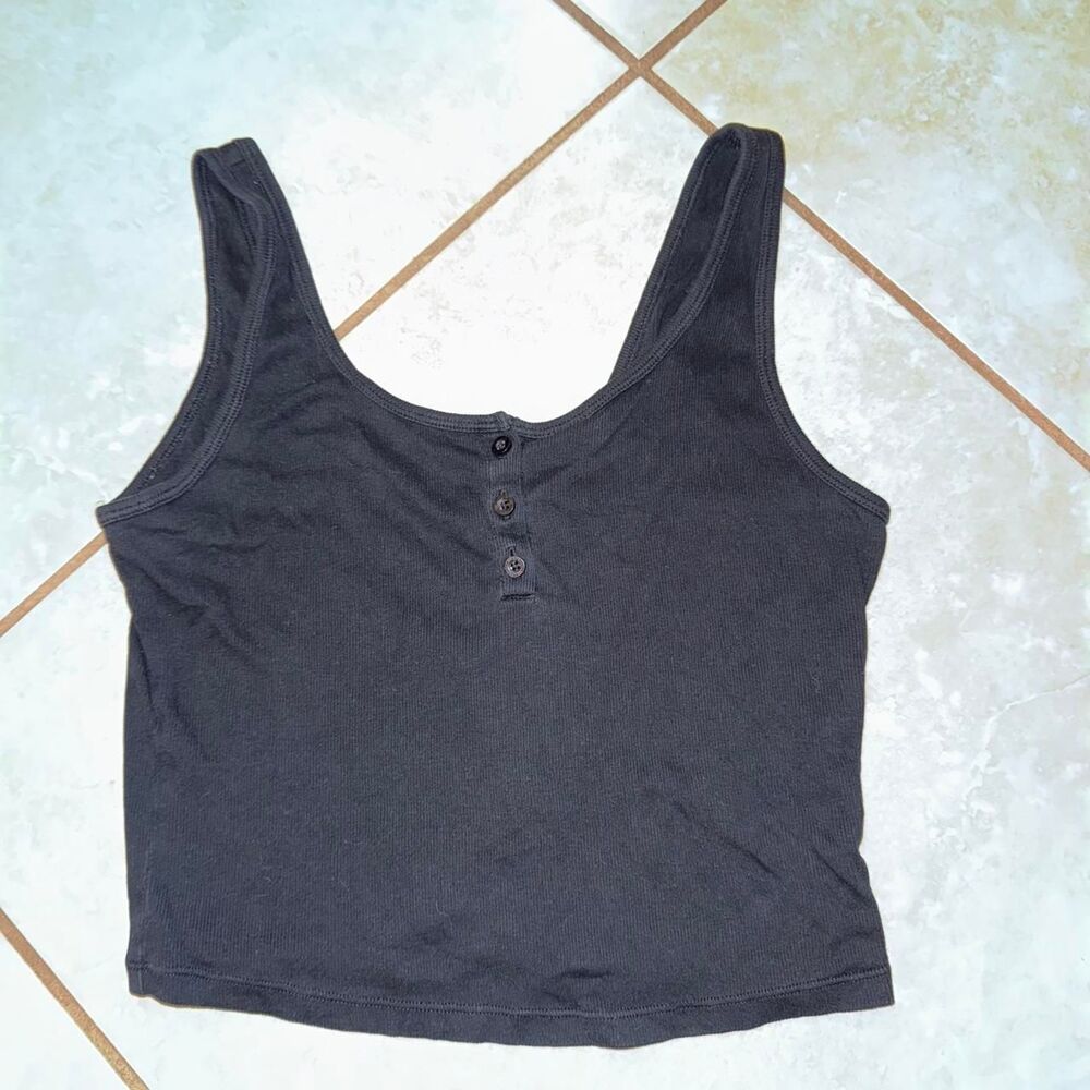 Hollister-co Women's Grey and Black Vest